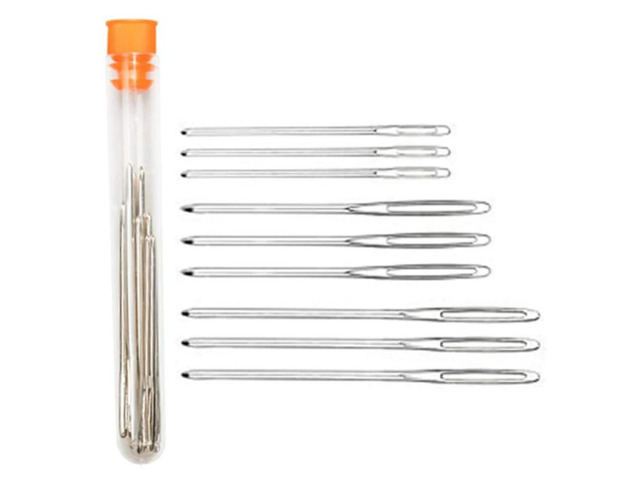 9 Pcs Stainless Steel Yarn Knitting Sewing Needles Hand Knitting Thread Needles For Finishing Crochet Projects DIY Crafting