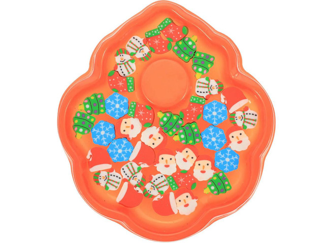 Christmas Santa Erasers Multi-Function Mini Sketch Erasers Delicate Wear-Resistant School Supply Xmas Gift
