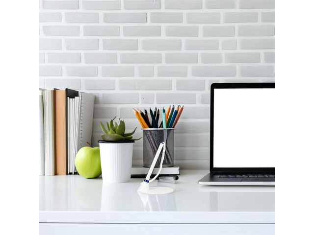 Desk Pen with Plastic Cord Holder Ergonomic Smooth Writing Ballpoint Counter Pen for Office Bank Counter Wedding Signing