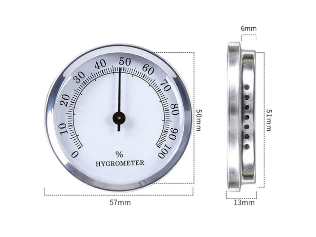 57mm Hygrometer Mechanical No Accurate Durable Indoor Outdoor Humidity Meter with Magnetic