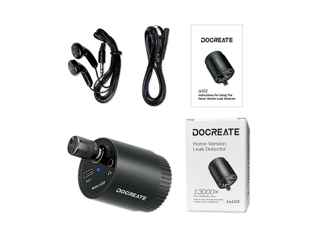 Type C Water Leakage Detector Alarms Rechargeable Underground Home's Fire Pipeline Leak Detection Tool Accessory