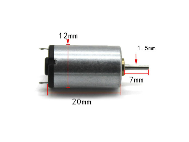 9500RPM High Speed Mute Motor 1.3-3V 1220 Mini DC Motor DIY Technology Small Production Accessories
