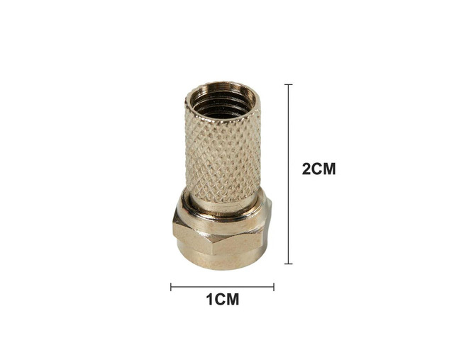 10Pcs l Twist On RG6 F Type Coaxial Cable Connector Plugs Connector For TV Satellite Antenna Coax Cable