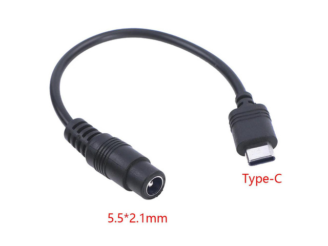 DC Type-c Female To 5.5*2.1 Female Cables 5521 Power Jack DC Power Cotor 5.5x2.1 Adapter USB Type C Converter