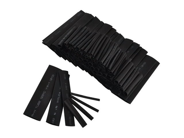 127Pcs Heat Shrink Tubing 2:1 Assortment Polyolefin Tube Car Cable Sleeving Wrap
