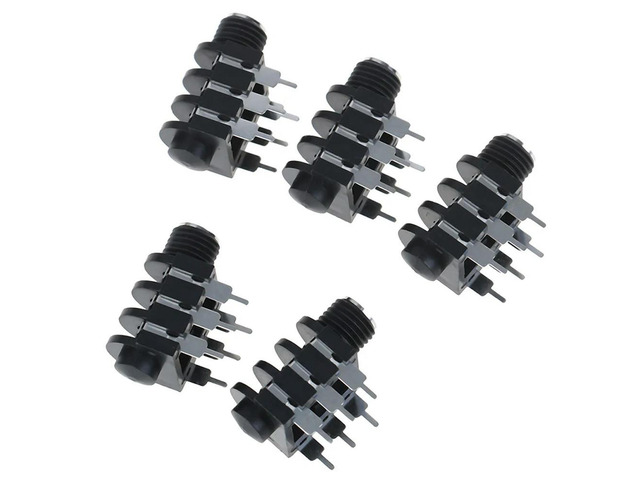 5Pcs 6.35mm/6.35 6P/6PIN Stereo O Microphone Female Socket/jack Contor