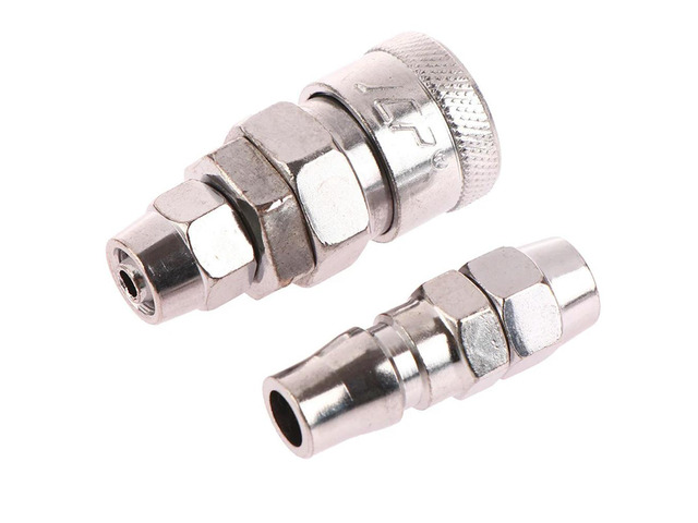 2Pcs Pneumatic Fitting C Type High Pressure Coupling 8mm Hose Barb Air Hose Quick Compressor Connector For Air Compressor