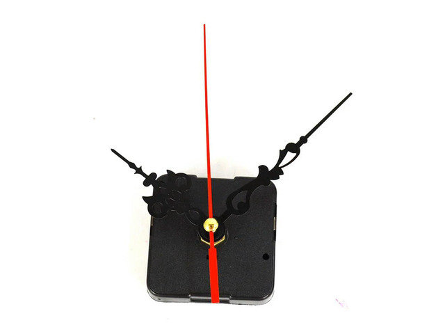 Quartz Movement Mechanism Silent Clock Black and Red Hands DIY Part Kit Repair Tool