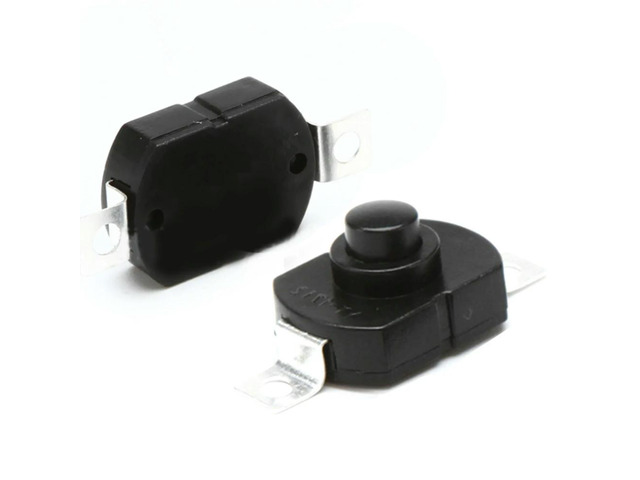 Mini Push Button Switch DC 250V 1.5A Black on off for Electric Torch 10PCS