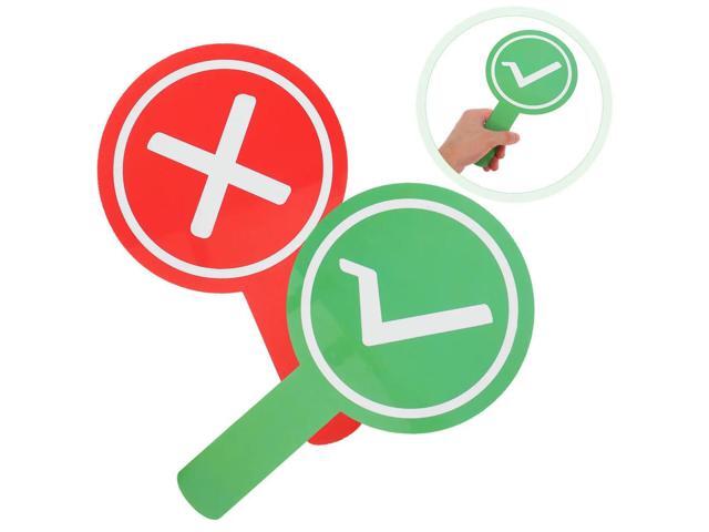 2Pcs Double Sided Classroom Voting Paddles Teacher Answer Boards Yes No Response Tools Interactive Learning Judging Events