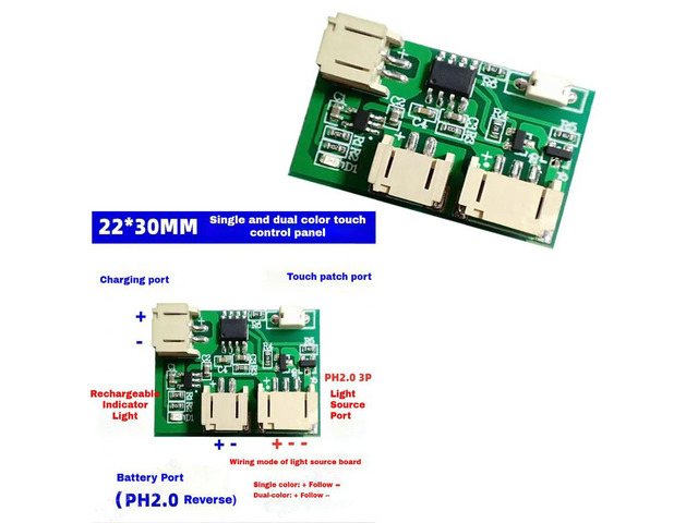Touch Sensor Module 5V Dual-color/Single-color for Led Bedside Lamp with Touch Control and Adjustable Dimming Function