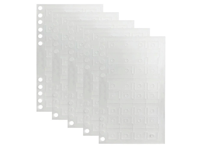 Self Adhesive Index Tabs Loose Leaf Hole Stickers Bookmark Sticky Book Tabs Page Dividers PVC Divider Tabs Stick On