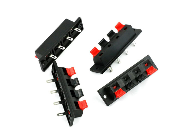 Row 4 Pin 4 Position LED Aging Tester Speaker Terminal Board Connectors 5PCS