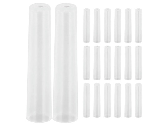 60Pcs Transparent Pencil Tip Protector Plastic Caps Pencil Extender Holders for Classroom Stationery Supplies Pen Protector