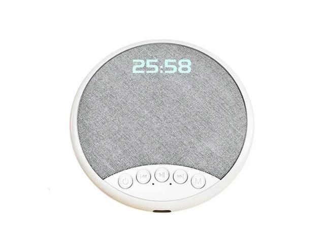 White Noise Speaker Under Pillow Hifi Sound Bluetooth 5.4 Speaker With Digital Clock Timer Sleep
