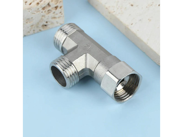 G1/2' T-Valve Toilet Dispenser Diverter Valve Three-way Splitter Diverter Valve Bath Bidet Sprayer Shower Fitting