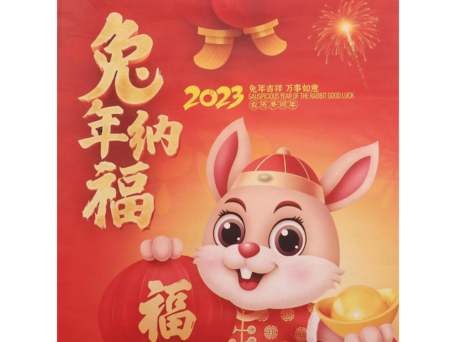 2023 Rabbit Year Traditional Chinese Hanging Calendar High-Grade Printing Bright Clear Colors Lunar Date Detailed Household Wall