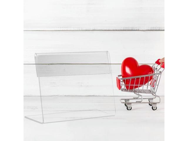 5Pcs Lightweight L Shape Acrylic Price Holder Clear el Display Stand for Grocery Store Retail Counter Desk Menu Sign