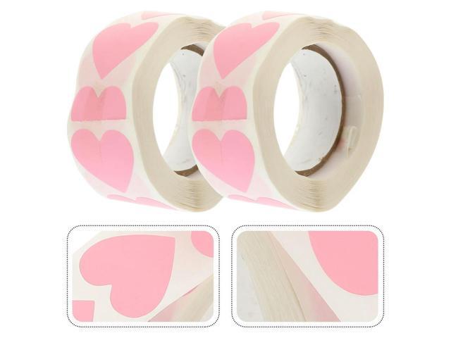 2 Rolls Festive Heart Sealing Stickers for Envelopes Cards Boxes Bags Cake Packaging Scrapbooking Valentine's Day Wedding els