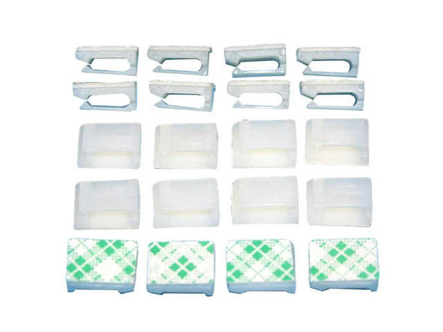 80Pcs Small Adhesive Cord Clips Reusable Wire Holder Clamps for Desk Office Car Wall Neat Cable Organization Plastic Clips