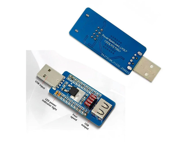 USB Electronic Load Board USB Power Bank Virtual Load Anti-shutdown Module Onboard LM317 Power Chip with LED Indicator Light