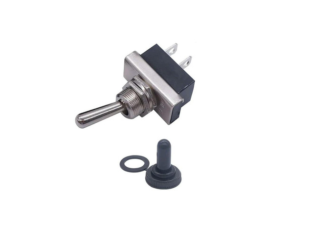 Waterproof 2Pin Toggle Switch 6A 125VAC/3A 250VAC 10A/12VDC ON-OFF Boat Marine Heavy Duty AFlick Switche with Cover