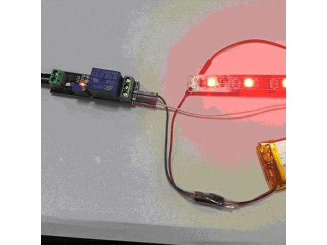 NE555 12V Delay Relay Module Delay Start Switch 0-10S Time Delay Adjustable with Input Power Indicator