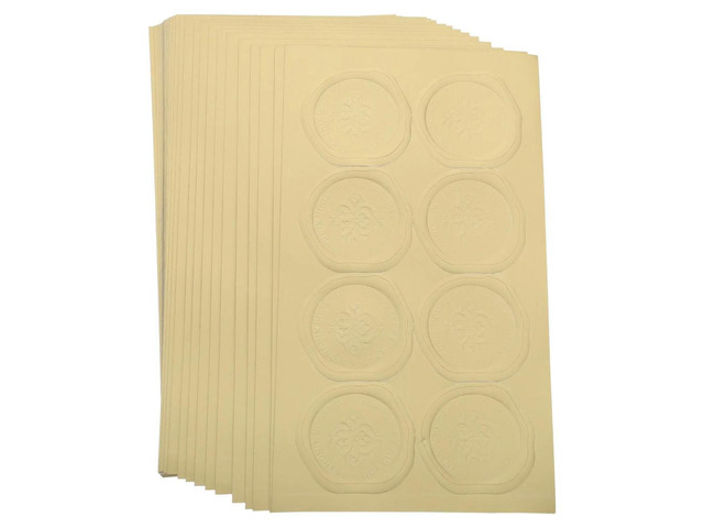 Sealing Sticker 30 Sheets PVC Decal Strong Adhesiveness for Wedding Invites and Mailers Adhesive Wax Seal Stamp Stickers