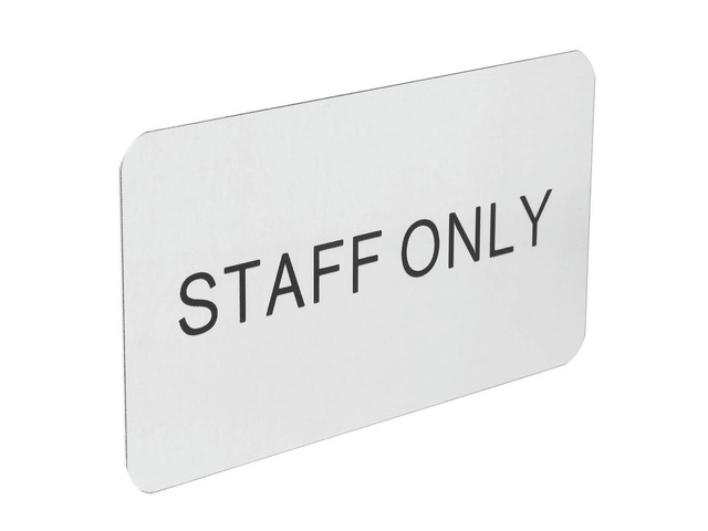 Office Logo Employees Only Sign for Door Dedicated Replacement Aluminum Alloy Restaurant Staff Plate