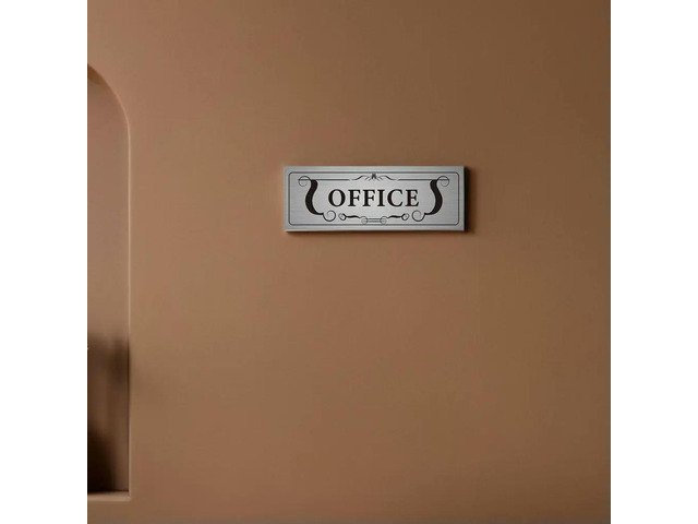 4Pcs Office Door Stickers PVC Adhesive Decals for Business Signage Room eling Window Wall Use Easy Application No Residue