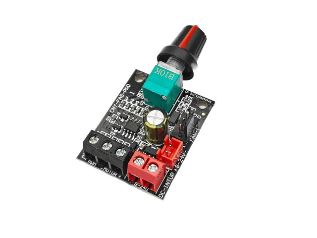 4-wire Fan Speed Controller with Switch PWM Brushless Motor Speed Governor DC8-24V 0-100% Duty Cycle Adjustable Motor Regulator