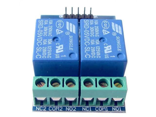 2 Way Relay Module 5V 10A Optocoupler Isolated Relay Onboard Power Supply Led Indicator with Output Signal Indication Relay