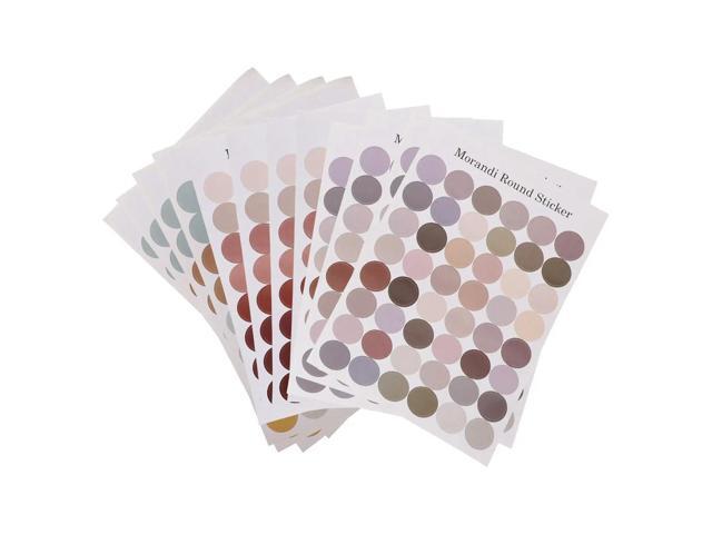 12 Sheets Dot Stickers Paper Sealing Stickers Envelope Seal els Scrapbook Decorative Circle Coding els Color