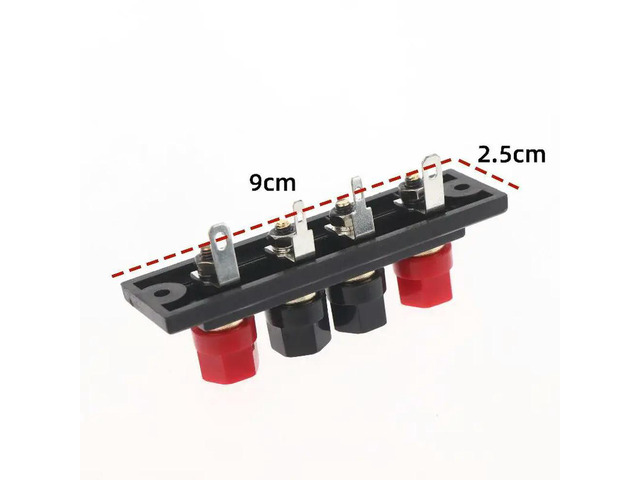 1Pcs Audio Accessories Speaker Amplifier Chassis Terminal Output Four-Position Terminal Soundbox Speaker Gold Wiring Board