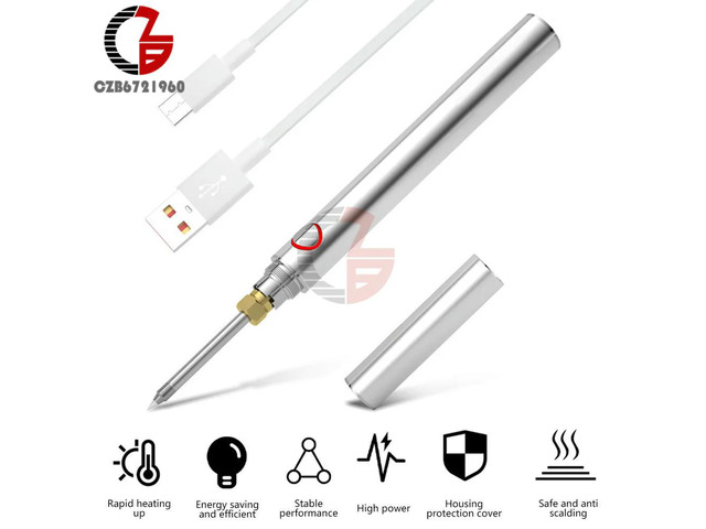 5V 8W Soldering Iron Kit Electric Soldering Irons USB Charging Adjustable Temperature with Soldering Tip Welding Repair Tools