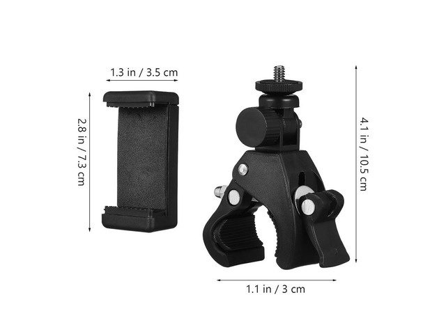 1 Set 180 ° Mic Stand Phone Holder Adjustable Phone Microphones Stand Phone Clip Phone Mount Mic Stand Mic Clamp Phone