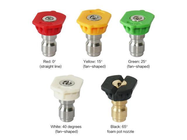 High Pressure Mix Color Quick Connector 1/4' Car Washing l Jet Lance Nozzle 5PCS