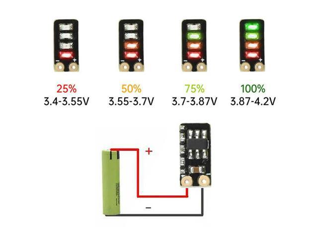 LED Level Indicator Metering Module 3.7-4.2V 1 String Ternary Lithium Capacity Board Power Display Module 5PCS