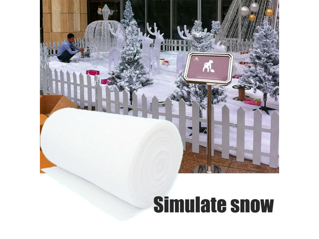 White Christmas Snow Cover Blanket Artificial Cotton Blanket 1.5x1m for Christmas Tree Skirts Backdrop Festive Decoration