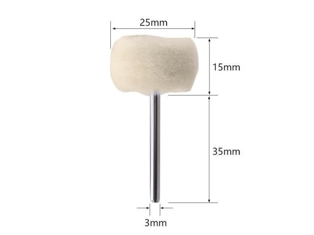 Polishing Wheels Fine Shank Wool Polishing Head Grinding Jewelry l Wheels Buffing Felt Polish Rotary Tool Part 20PCS