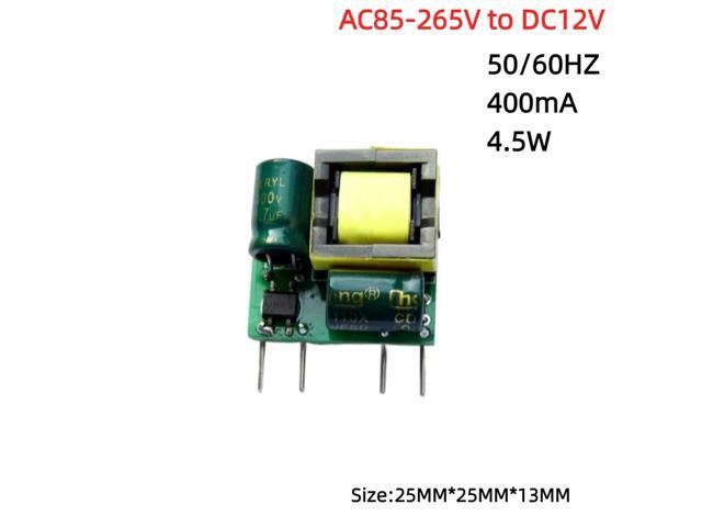 12V 400MA Switching Power Supply Module AC-DC Converter AC85-265V to DC12V Step-down Power Board with Short-circuit Protection