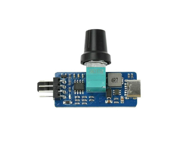 5V PWM Fan Speed Controller Type-C Power 0.7A 8W 0-100% Stepless Speed Regulation for 4Pin B3 Small Fan DIY Water Cooling PC