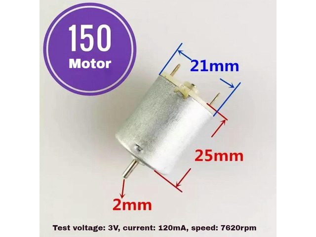 150 DC Torque Motor DIY Science and Education Handmade Motor DC1.5V-6V 7620RPM Motor Small Toy Motor 5PCS