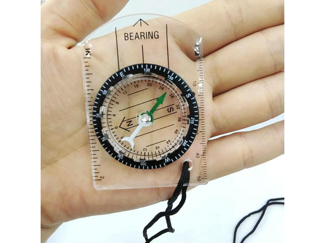 2PCS Waterproof Compass Map Measurement Scale Band Hanging Rope Compass Survival Navigation Tool Outdoor Equipment