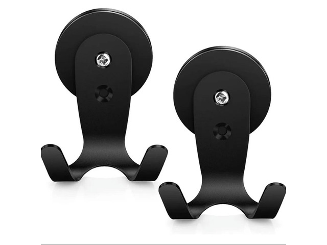 Wreath Hook Heavy Duty Magnetic Hooks Stainless Steel Magnet Holder for Refrigerator l Door BBQ Grill Tool Box 2pcs Black