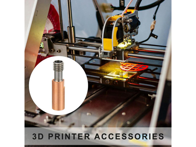 1Pcs 3D Printer Heatbreak Throat Titanium Alloy Stable Thermal Barrier Extruder Part Smooth Surface Prevent Clogging Printing