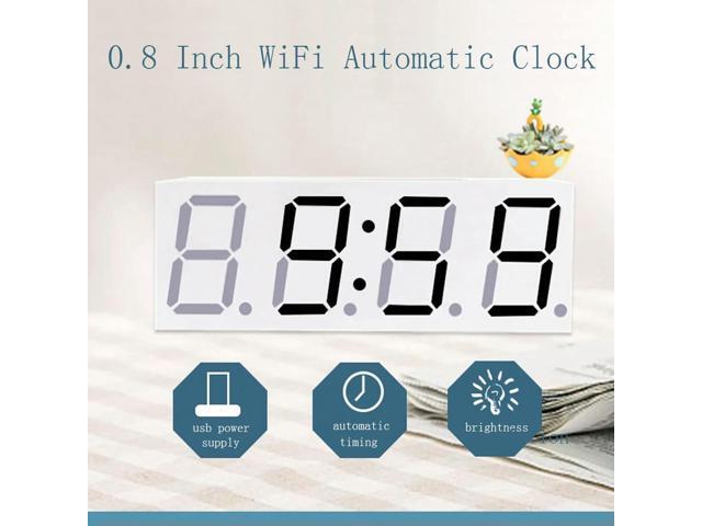 0.8 Inch Tube Clock Module Automatic Clock DIY Digital 8 Level Brightness Adjustable Electronic Clock USB Power Supply