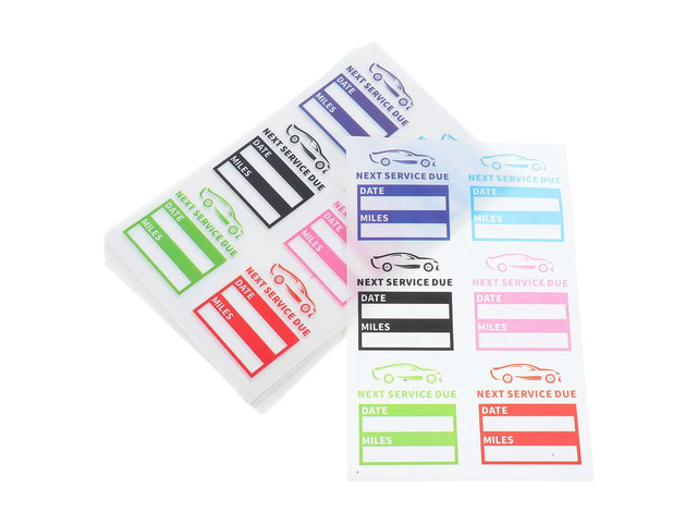 6 Sheets Car Service Reminder Stickers Static Cling Non Adhesive Easy Install Windshield Electrostatic els Next Service Due
