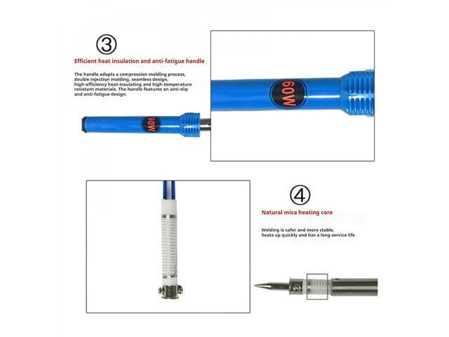 Electric Soldering Iron Household Soldering Pen Soldering Gun Repair Soldering Tool 220V EU 60W Mica Heating Core Soldering Iron