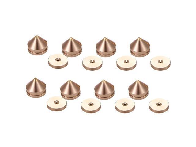 8 Set Speaker Stand Feet Foot Pad Aluminium Alloy l Spikes Cone Floor Foot Nail Champagne Gold